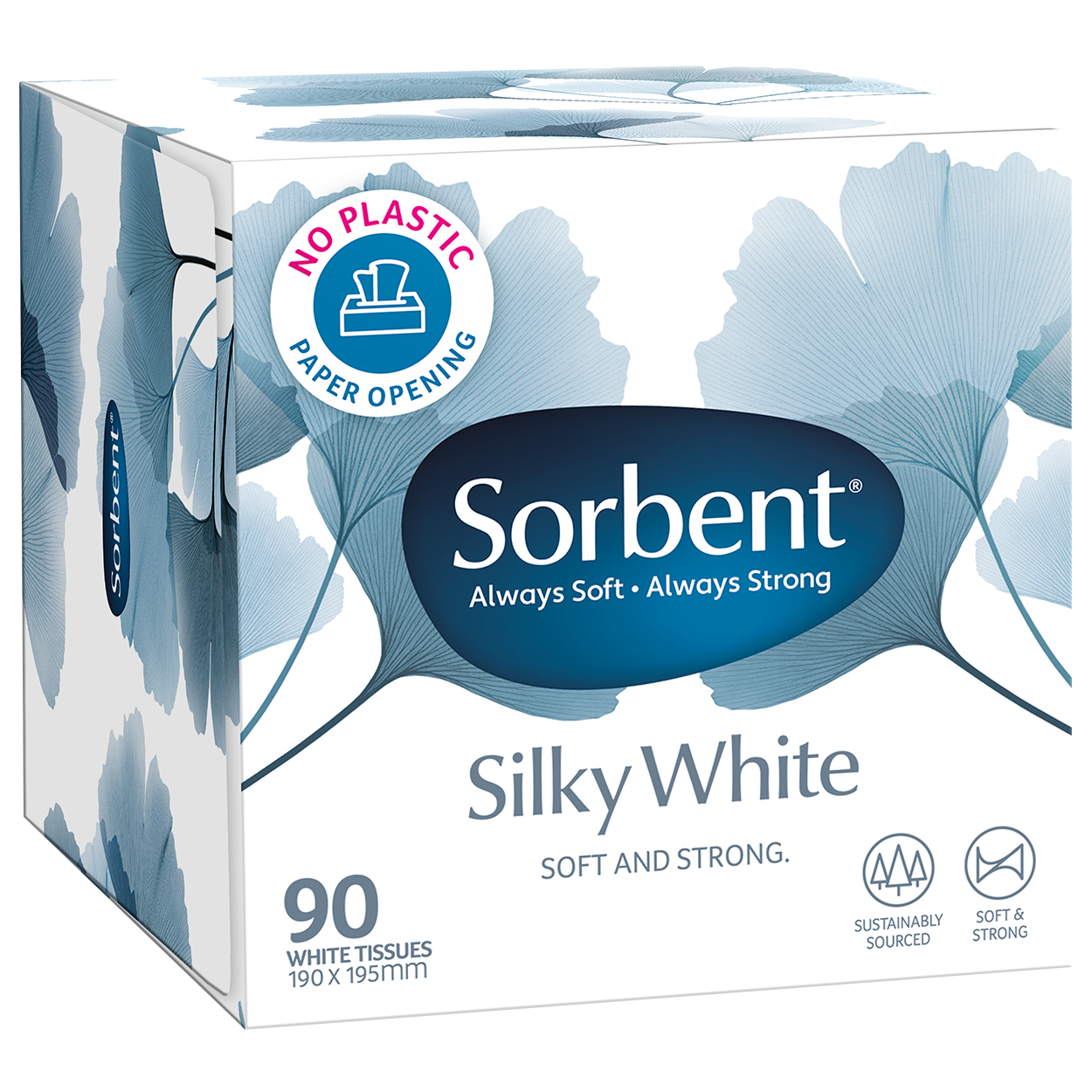 Silky White Cube Facial Tissues